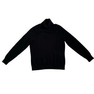 Lands End Two-Ply Cashmere Turtleneck Sweater Size M Long sleeve Super Soft